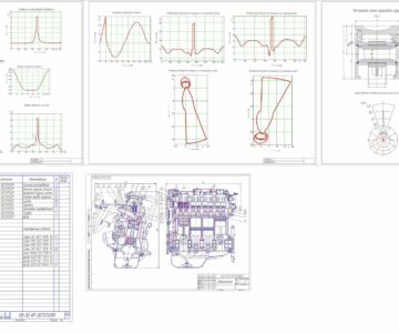 Чертеж Проектирование двигателя внутреннего сгорания легкового автомобиля малого класса