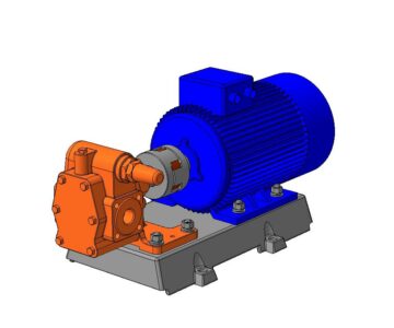 3D модель Шестеренный насос НМШ 2-40-1,6/25-3,0/1500