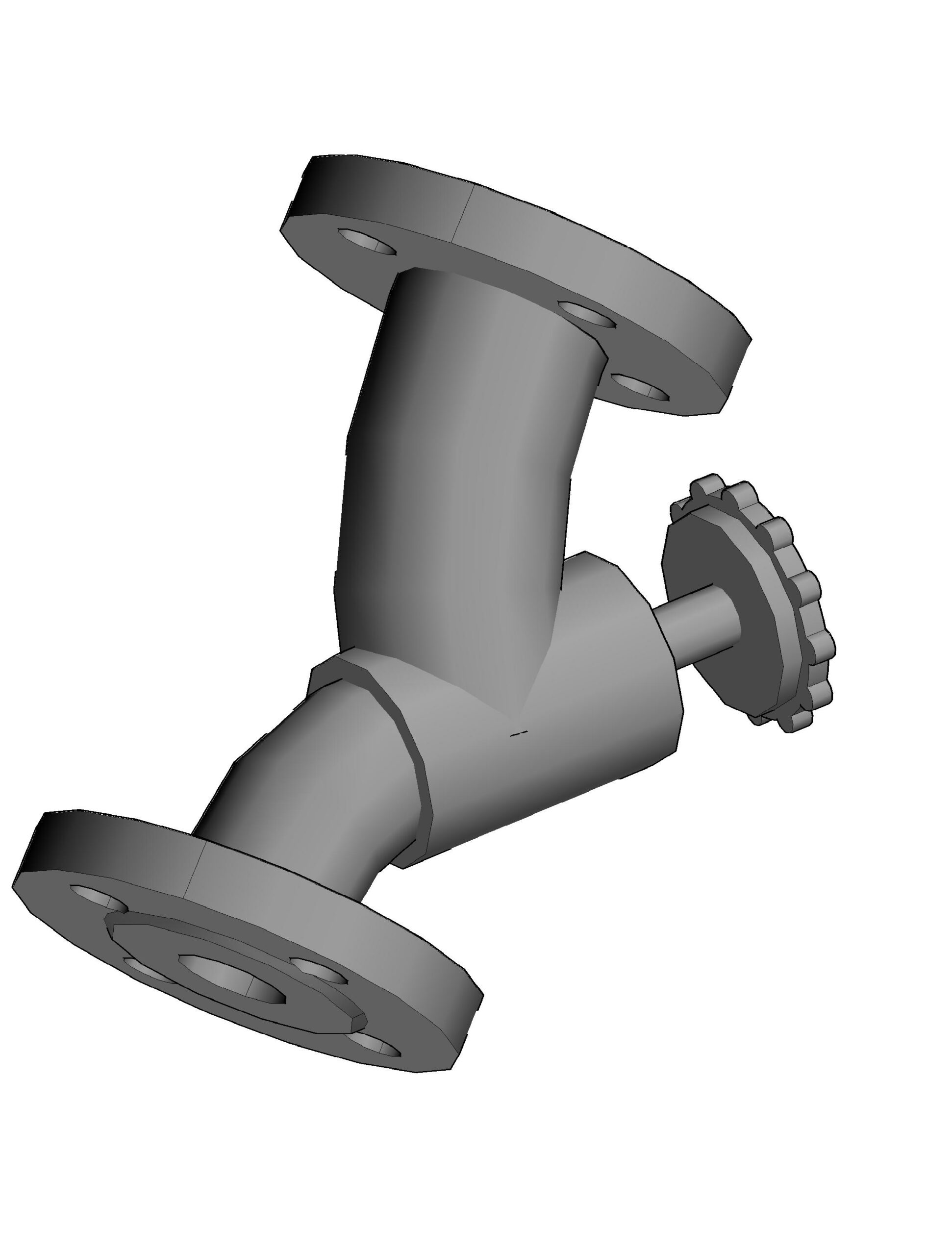 3D модель Габаритная модель балансировочного клапана Danfoss MSV-F2 DN 25