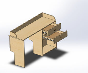 3D модель Стол письменый в SolidWorks