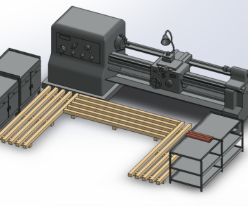 3D модель Планировка токарного участка