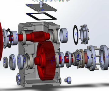 3D модель Редуктор одноступенчатый u=3,86