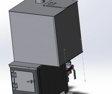 3D модель Печь банная с водонагревателем