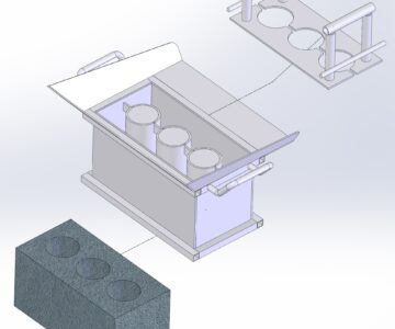 3D модель Форма для шлакоблоков