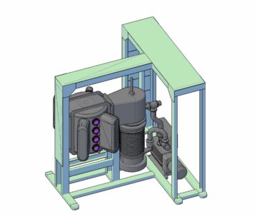 3D модель Двустворчатая вакуумная камера. Начальный этап конструирования.