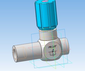 3D модель Дроссель с обратным клапанам FPU38