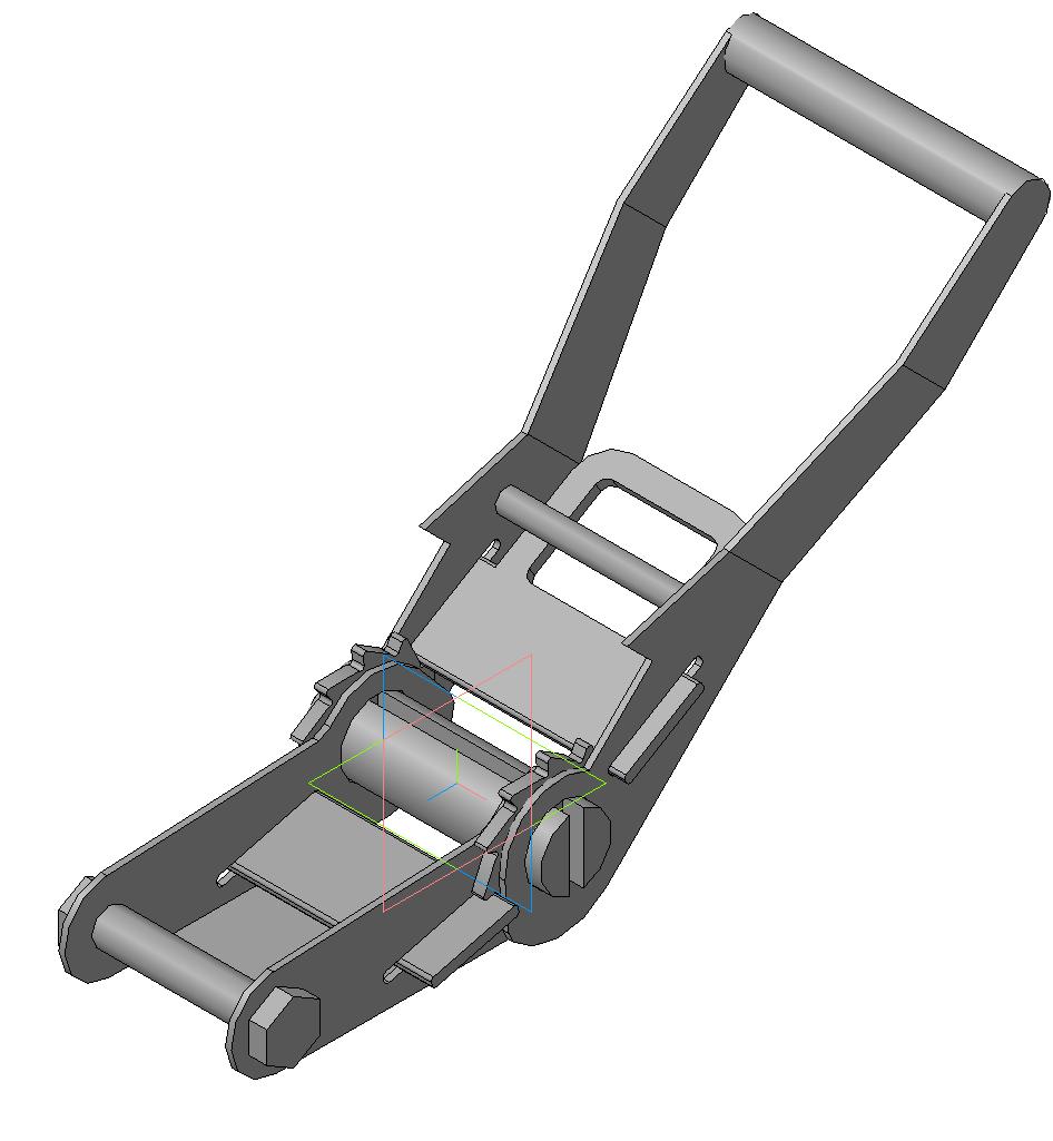 3D модель Храповый механизм ремня для стяжки груза (схема)