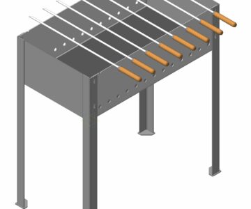 3D модель Мангал с шампурами