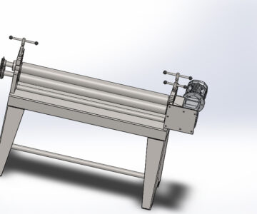 3D модель Трёхвалковый станок l=1000мм