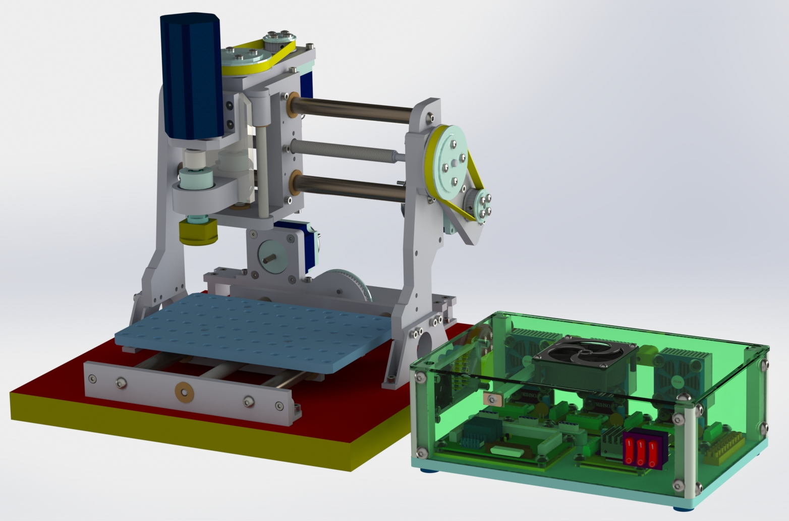 3D модель Станок ЧПУ гравировка с блоком управления