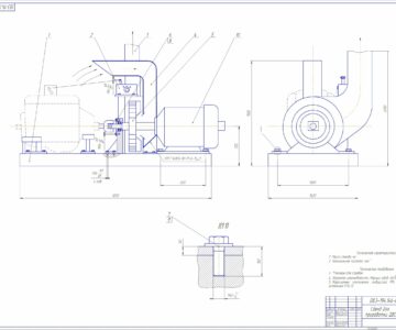 Чертеж Стенд для  приработки ДВС