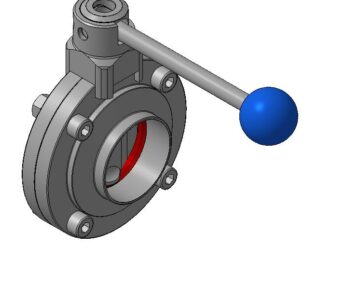 3D модель Заслонка дисковая Dn50 AISI304