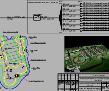 Чертеж Наружное электрососвещение складов сжиженного газа