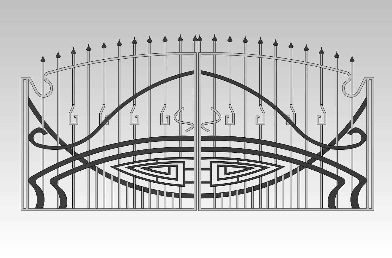 3D модель Кованые ворота