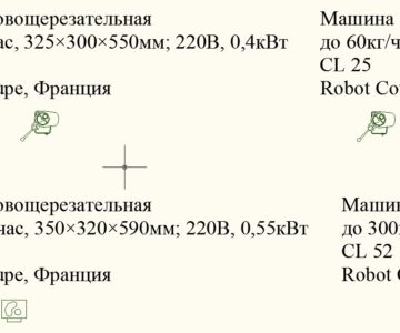 Чертеж Блоки для столовых