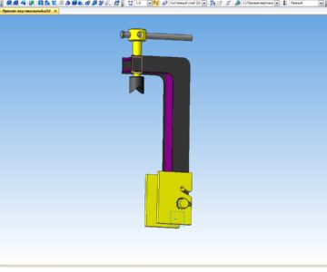3D модель Прижим вертикальный приварной