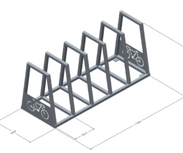 3D модель Велопарковка 1700х640х775 мм