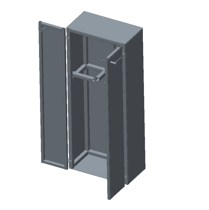 3D модель Металлический шкаф для хранения баллонов с газом 50л.