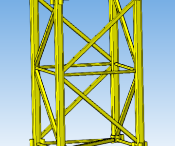 3D модель секция башенного крана 2,80 м