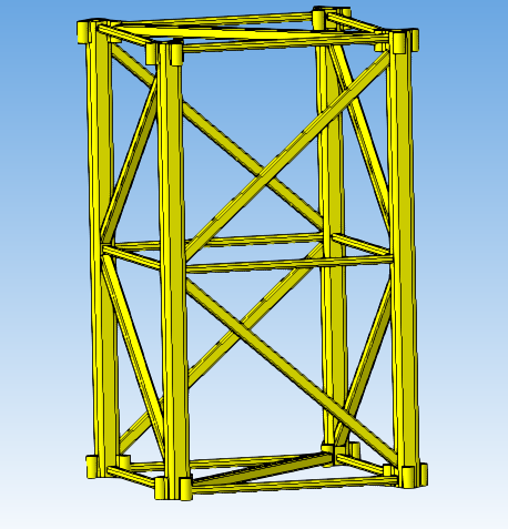 3D модель секция башенного крана 2,80 м