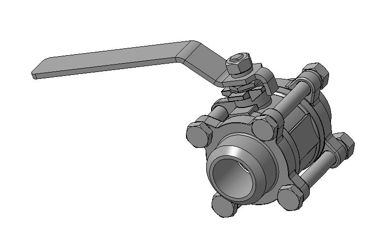 3D модель Кран шаровый Dn25