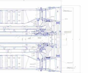 Чертеж Чертеж турбины двигателя Р11-Ф300