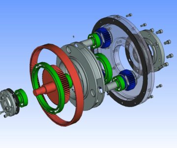 3D модель Планетарный редуктор в T-flex