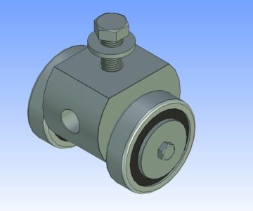 3D модель Колеса для перевозки станков