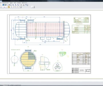 Чертеж Теплообменник - чертёж общего вида