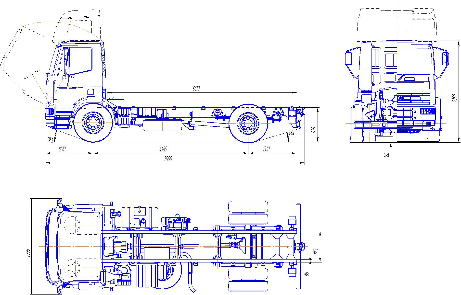 Чертеж Чертежи автомобилей марки Iveco