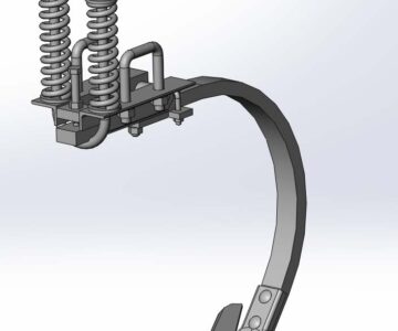 3D модель Лапа культиватора с механизмом предохранения