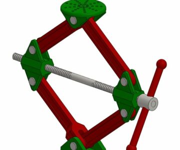 3D модель Домкрат винтовой ромбический 3D