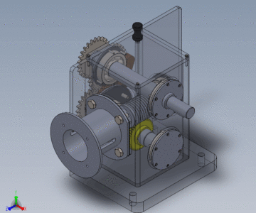 3D модель 3D модель. Лабораторный червячный редуктор