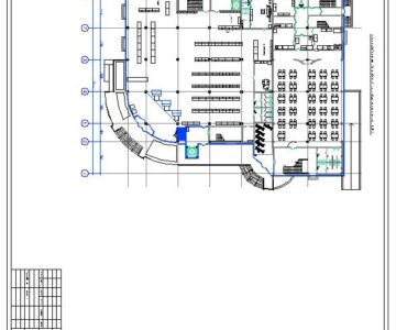Чертеж Оборудование торгового центра с рестораном