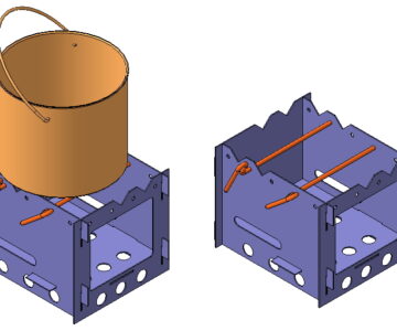 3D модель Печь щепотница выживальщика