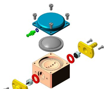 3D модель Насос по инженерной графике