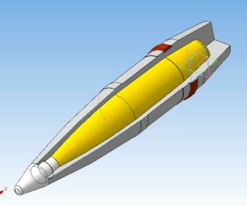 3D модель Осколочно-фугасный снаряд калибра 100мм