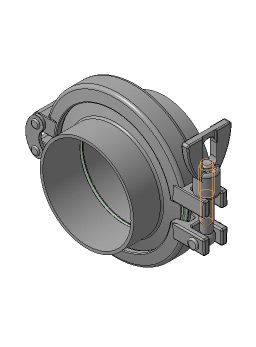 3D модель Быстроразъемное соединение 3" (Кламп Dn65) БРС