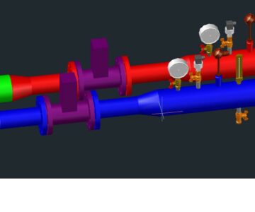 3D модель Узел учета тепловой энергии на базе расходомера Мастерфлоу Ду80