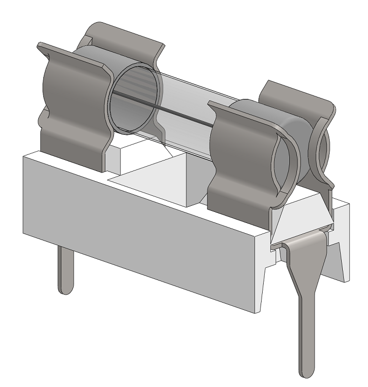 3D модель 3D сборка предохранителя с гнездом