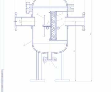 Чертеж Газовый кассетный фильтр (ФГ) сварной типа