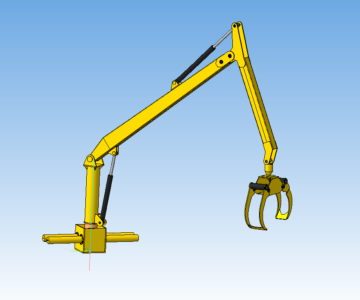 3D модель Гидроманипулятор лесопогрузчика