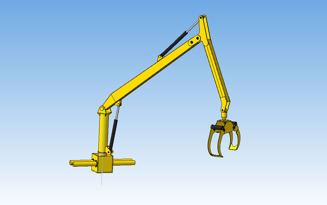 3D модель Гидроманипулятор лесопогрузчика