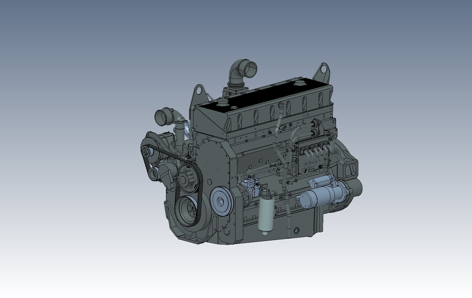 3D модель Двигатель CUMMINS QSM11-C360 T2