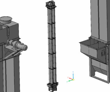 3D модель Нория ленточна Н-50-2