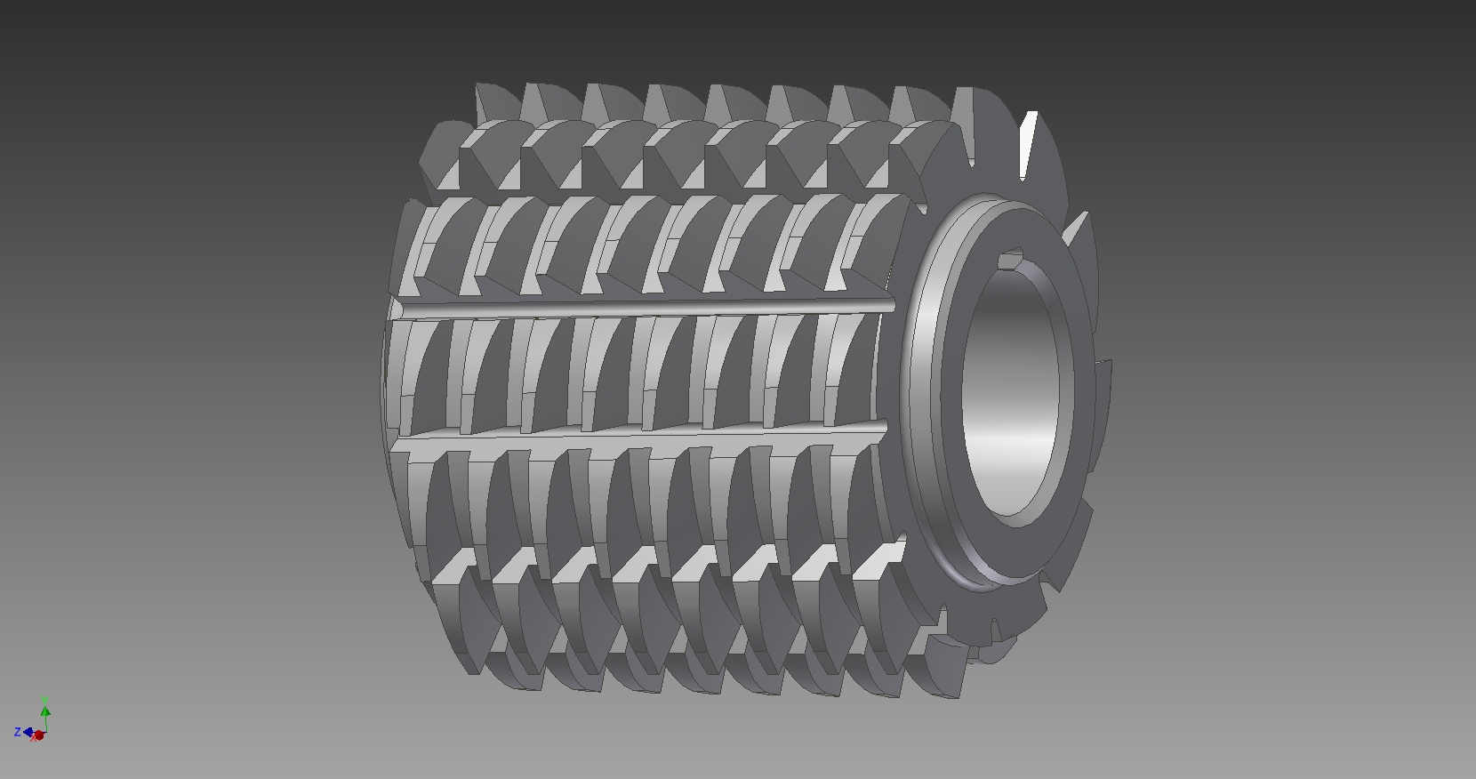 3D модель Фреза червячная m=2,75