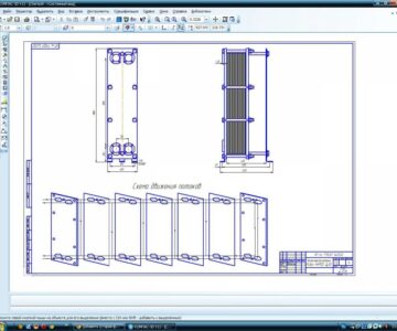 Чертеж Пластинчатый теплообменник Ридан НН№20 Ду50