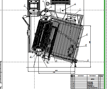 Чертеж Чертеж судового котла V2M8