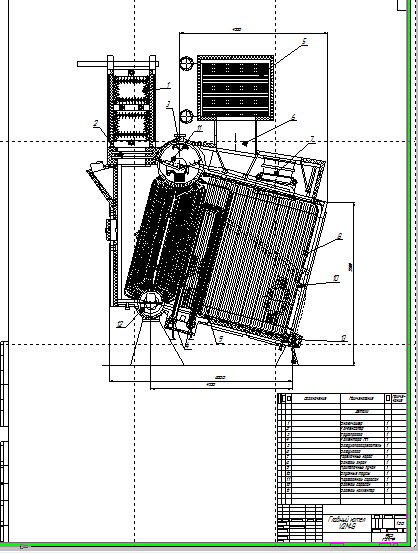 Чертеж Чертеж судового котла V2M8