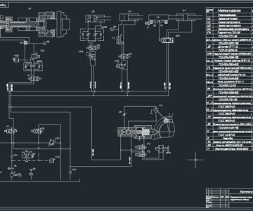Чертеж Курсовая работа "Разработка гидропривода агрегатного станка "